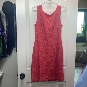 Coral lace dress size 10